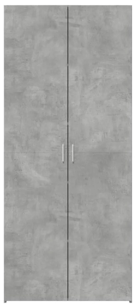 betonszürke szerelt fa magasszekrény 80 x 42,5 x 185 cm