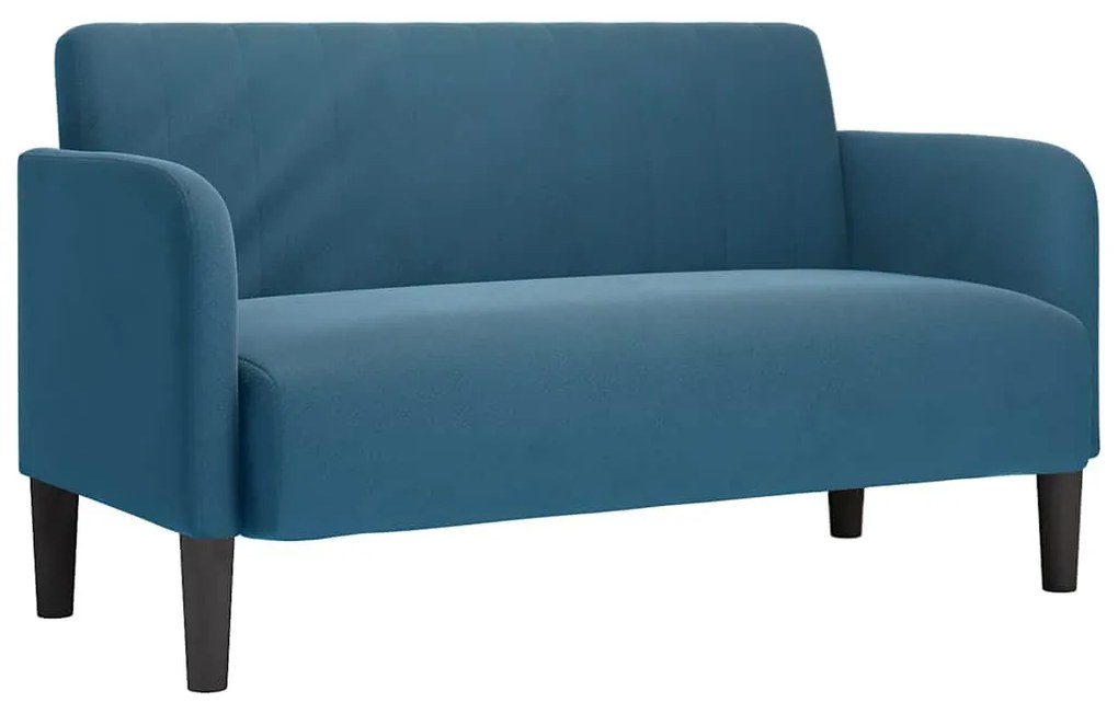 kék bársony loveseat kanapé 109 cm