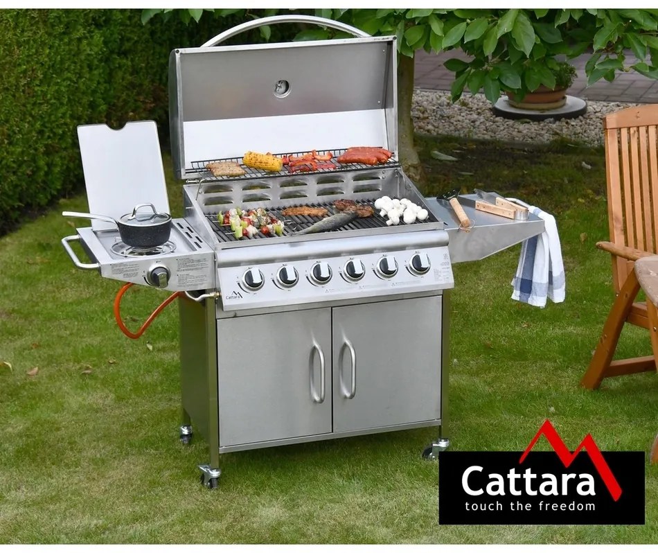 Cattara 99BB006 Manhattan gázzal működő mobilgrill, 1 61 x 161 x 51 cm