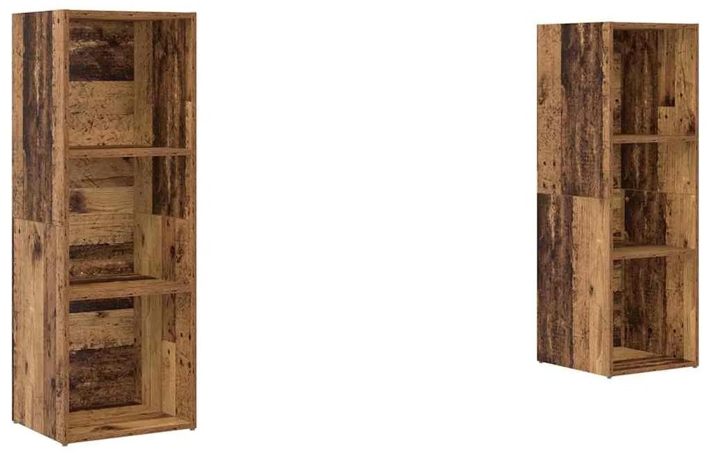 TV szekrény garnitúra 2 pcs Régi fa 107 x 35 x 37 cm Faanyag