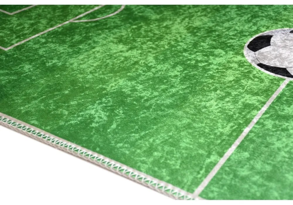 Zöld mosható gyerek játszószőnyeg 80x120 cm Soccer Time – Vitaus