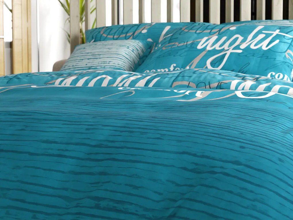 BLUE DREAM türkiz pamut ágyneműhuzat Ágyneműhuzat mérete: 70 x 90 cm | 140 x 200 cm