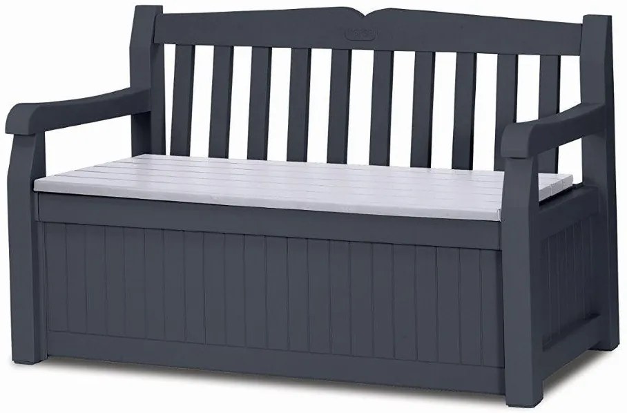 Keter Eden Garden Bench 265L kerti pad, szürke