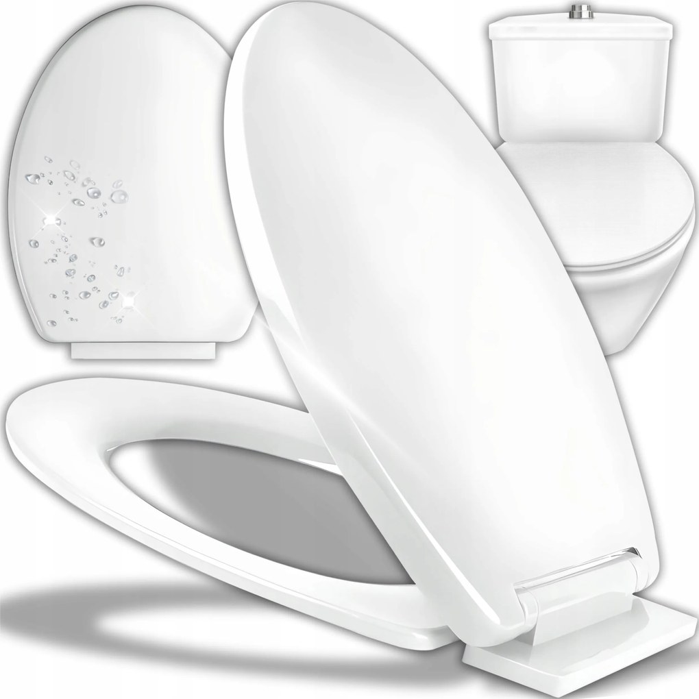 Kemény Wc-ülőke Szabadon Ereszkedő Univerzális Wc-ajtó Easy Clean