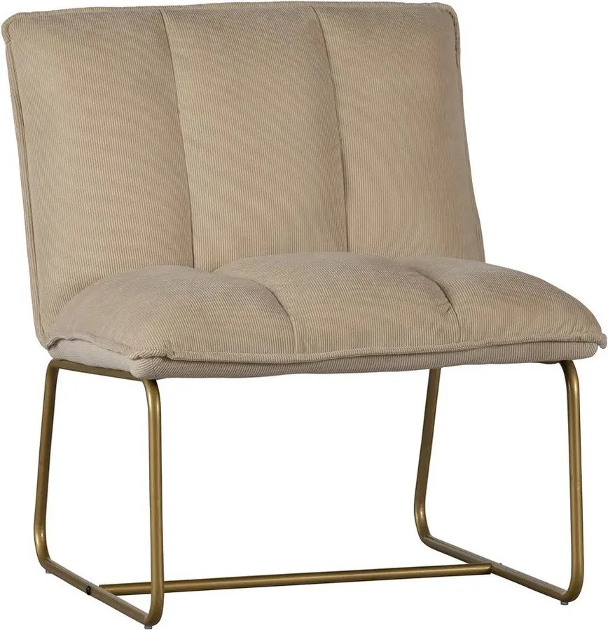 Fie bézs karosszék aranyszínű szerkezettel - WOOOD