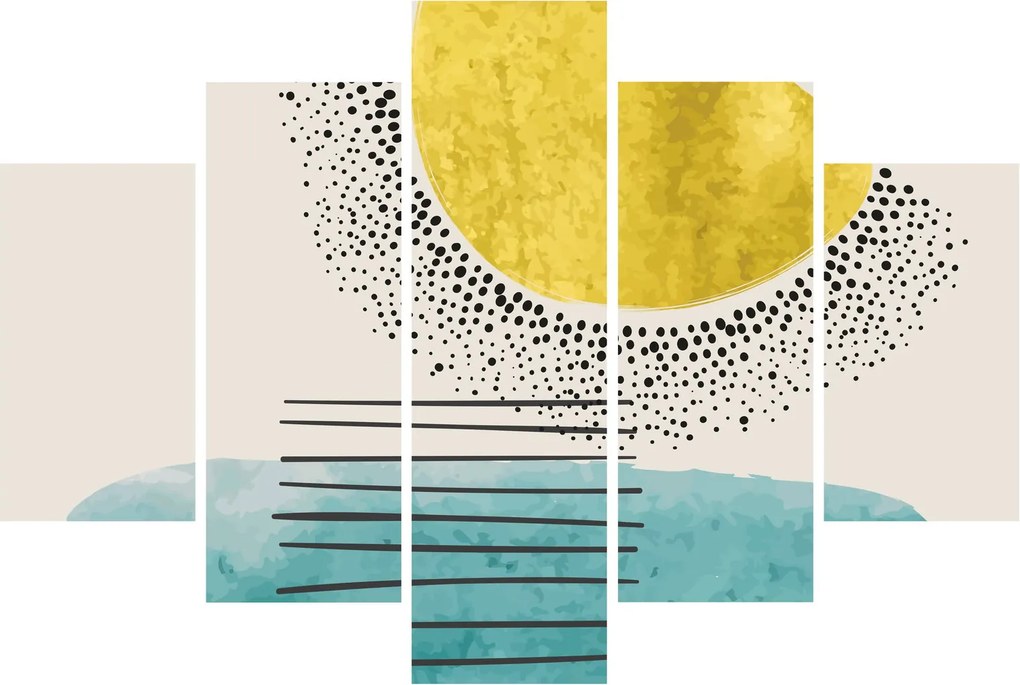 Kép - Absztrakt festmény a strandról N⁰2 (150x105 cm)