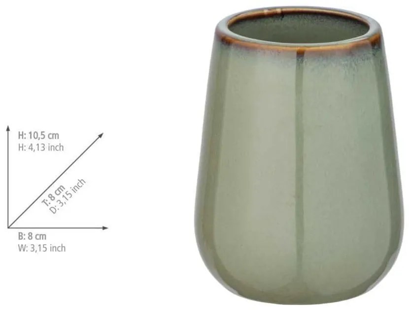 Zöld kerámia fürdőszobai kiegészítő szett Sermione – Wenko