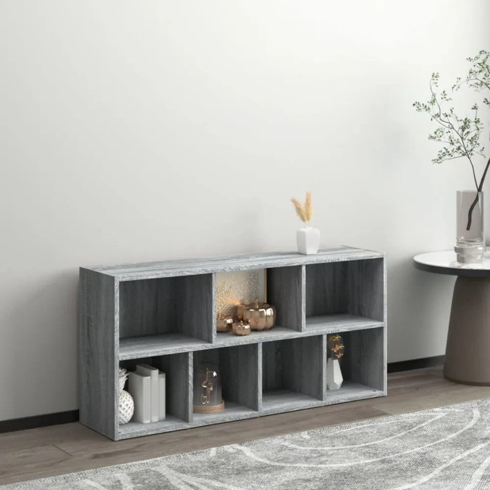 szürke sonoma színű könyvszekrény 50 x 25 x 106 cm