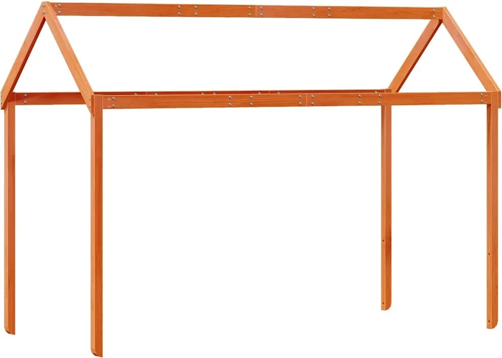 vidaXL viaszbarna tömör fenyőfa gyerekágytető 217 x 95,5 x 159 cm
