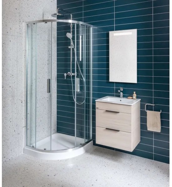 JIKA H4536021765141 - CUBE fürdőszobai szekrény mosdóval, 60,7x65 cm, kőris