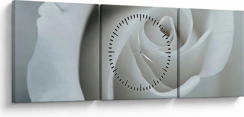 Kép - Fehér rózsa (órával) (90x30 cm)