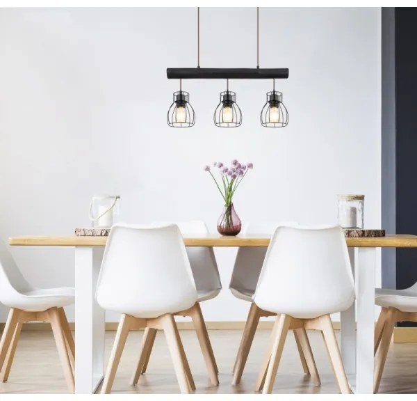 Globo 15326-3NB - Csillár zsinóron MINA 3xE27/60W/230V