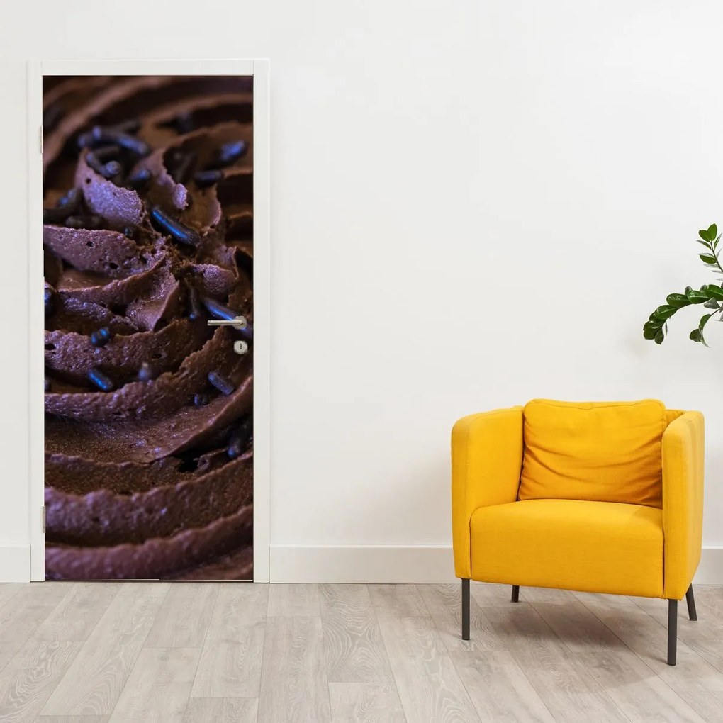 Fotótapéta ajtóra - Csokoládé cupcake (95x205cm)