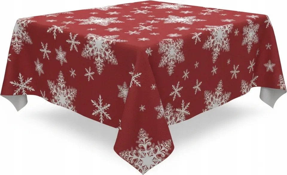 Karácsonyi Abrosz velúr 140x180 cm velvet velúr piros hópehely