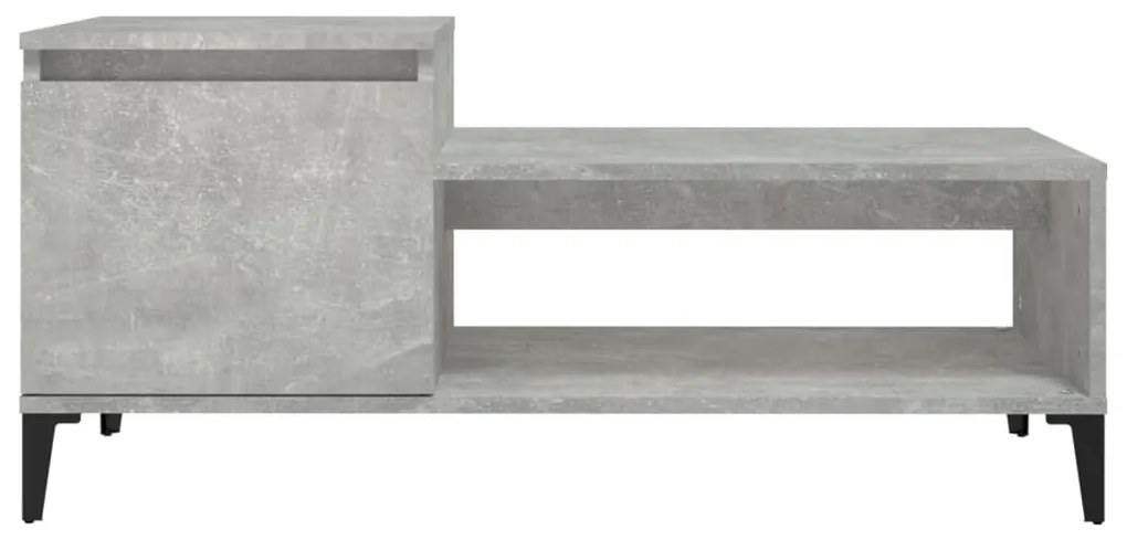 Betonszürke szerelt fa dohányzóasztal 100 x 50 x 45 cm