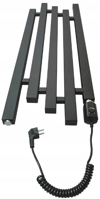 Regnis sertés, fűtőelem 320x1600mm, egylyukú bal alsó csatlakozással 50mm, 852W, fekete matt, SORK160/30/LD50/FEKETE