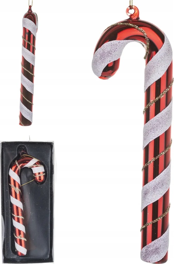 Üveg Dísz 12 CM Karácsonyfadísz Retró Nyalóka Karácsonyi Ajándék Ünnepek