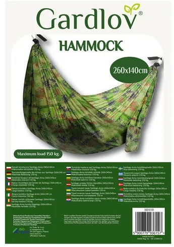 Santiago Army Tourist függőágy 260x140cm hálóval