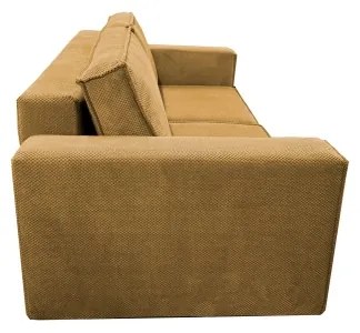 Kihúzható háromszemélyes kanapé tárolóval RONDA narancssárga