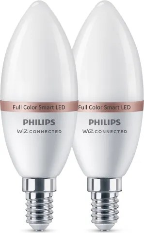 2 db-os Philips SMART RGB LED izzó szett, dimmelhető C37 E14/4,9W/230V 2200-6500K