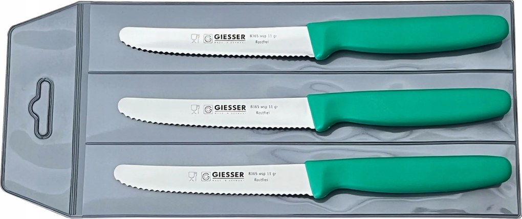 Giesser 3 db-os késkészlet 8365 zöld 11cm