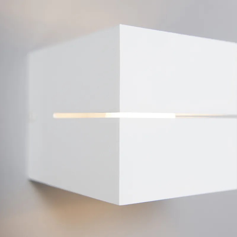 Modern fali lámpa fehér 9,7 cm - Transfer Groove