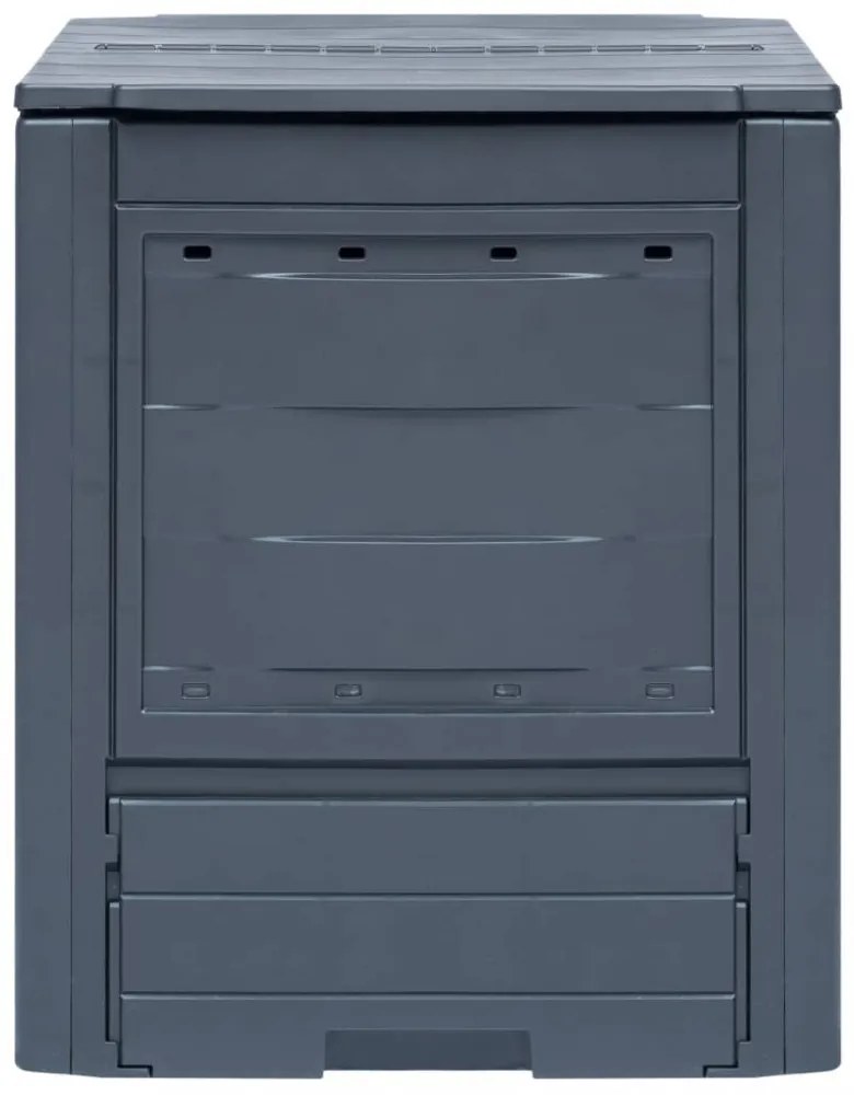 2 db szürke kerti komposztáló 60 x 60 x 73 cm 520 liter