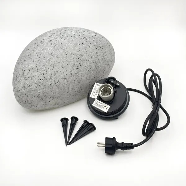 Kültéri dekoratív lámpatest LUMISTONE 1xE27/15W/230V IP65 átm. 31,8 cm