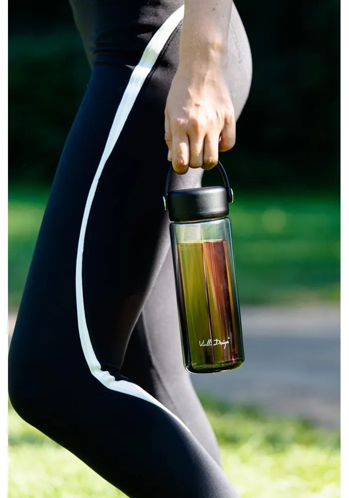 Fekete üveg ivópalack 350 ml Fuori – Vialli Design