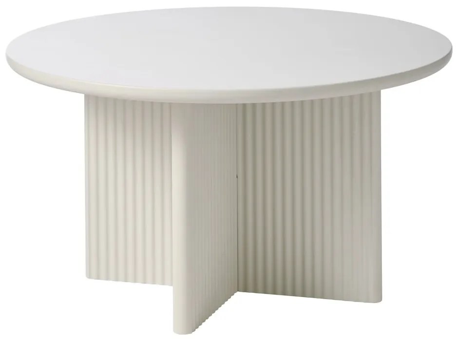 Világosszürke kerek dohányzóasztal ø 80 cm Palma – Unique Furniture