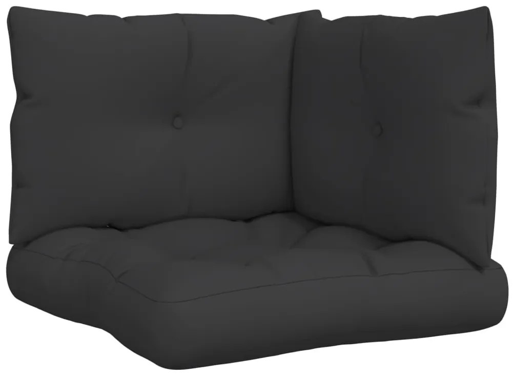 3 db fekete szövet raklappárna