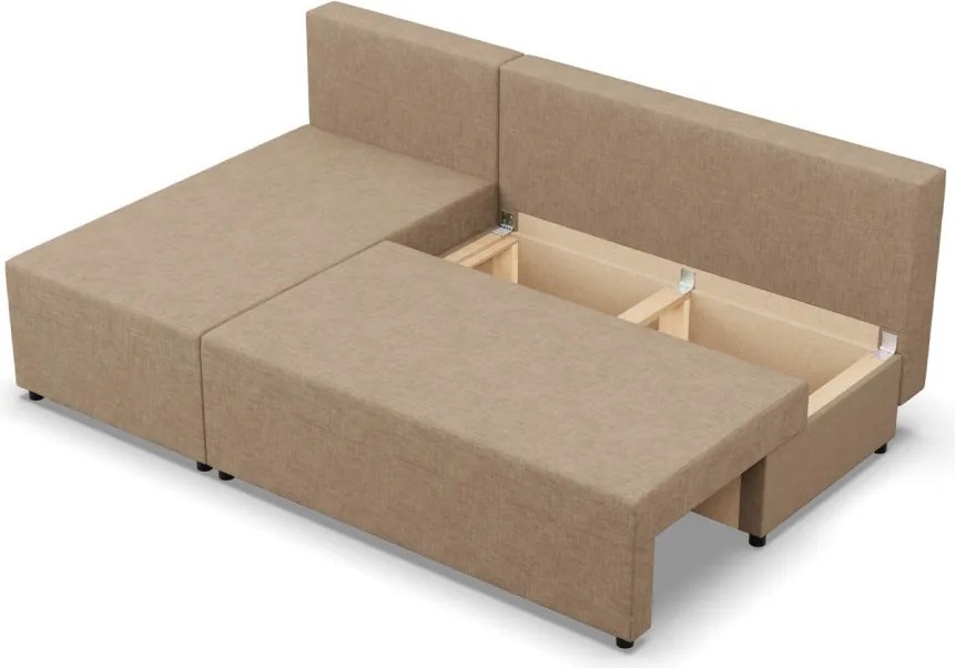 Nobu sarokkanapé, fonott, univerzális oldal, bézs