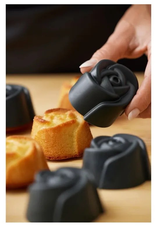 Szilikon sütőforma szett muffinhoz, 6 db-os ø 7 cm Rose – Blomsterbergs