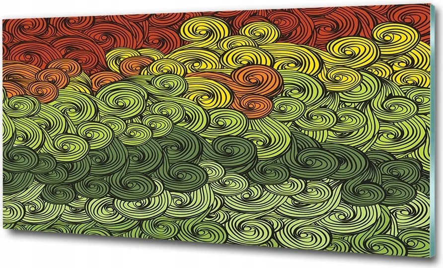 Fotó-kép edzett üveg Színes hullámok 100x70