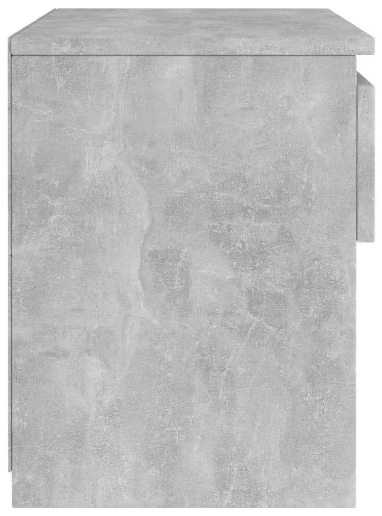 Betonszürke szerelt fa éjjeliszekrény 40 x 30 x 39 cm