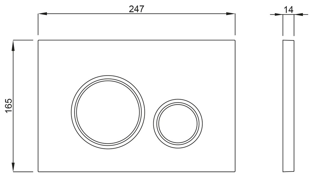 SCHWAB, SCHWAB VELA vezérlőgomb, 247x165 mm, fekete szőnyeg, P47-0190-0253