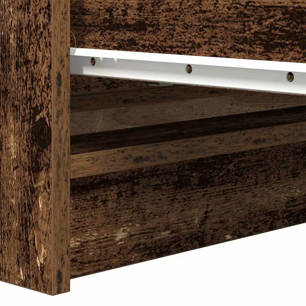 antik fa színű szerelt fa tálalószekrény 80x35x99 cm