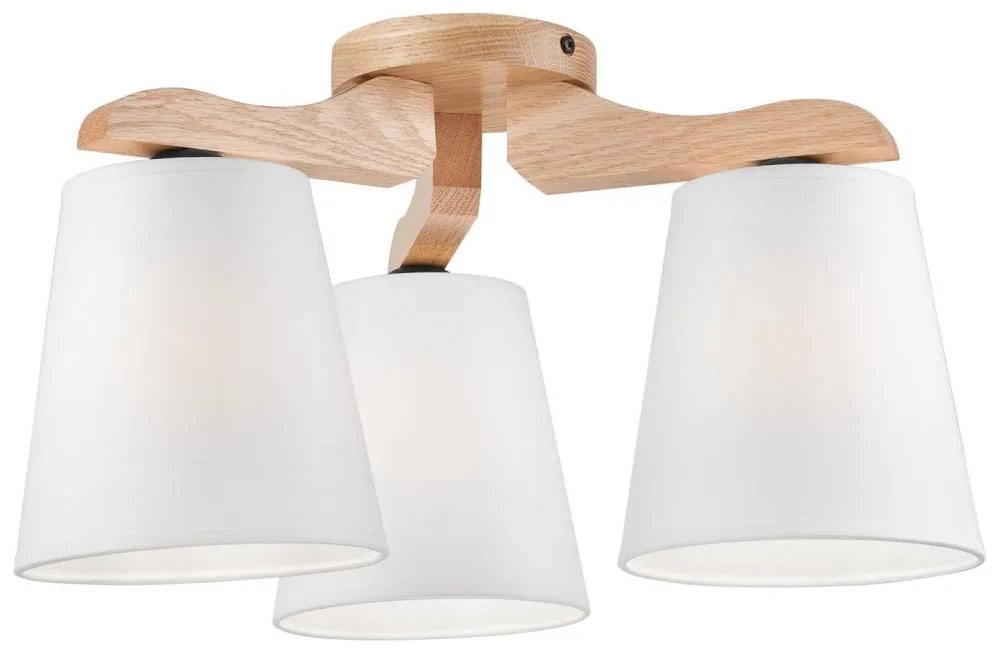 Csillár ANDREA 3xE27/60W/230V tölgy/fehér