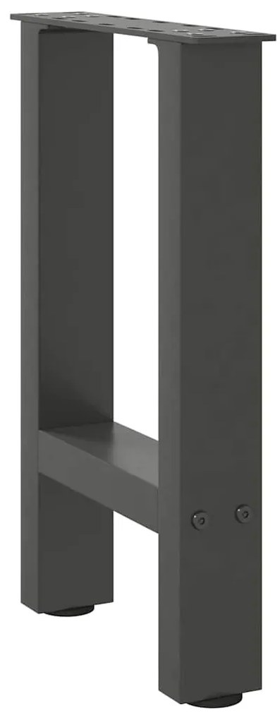2 db antracitszürke acél dohányzóasztal láb 28 x (42-43) cm