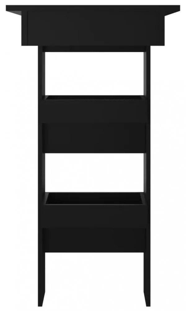 fekete fatermék fali bárasztal 102 x 45 x 103,5 cm