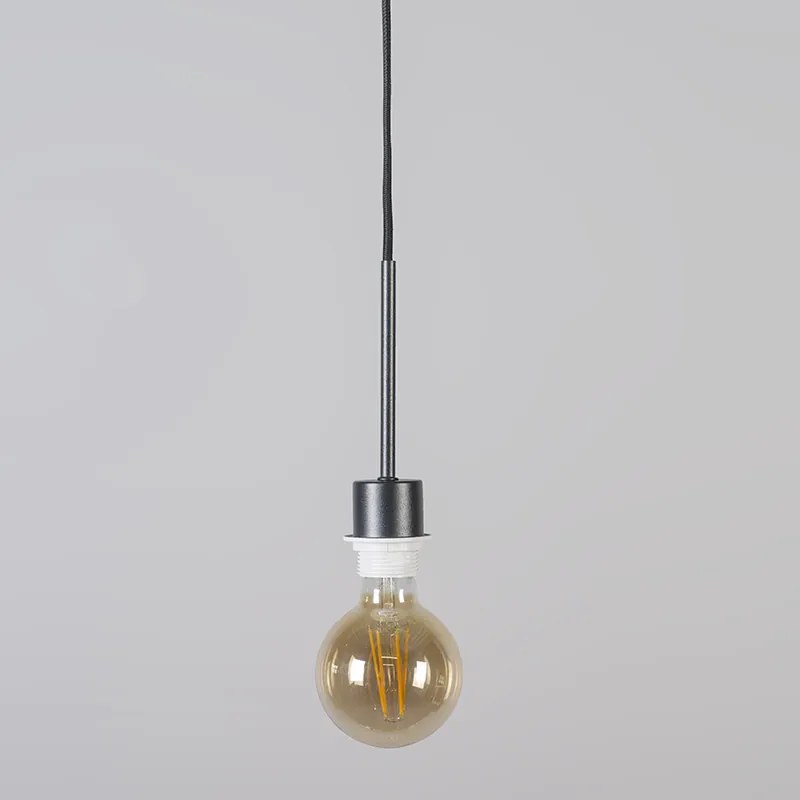 Modern függőlámpa fekete árnyékolóval 45 cm fehér - Combi 1