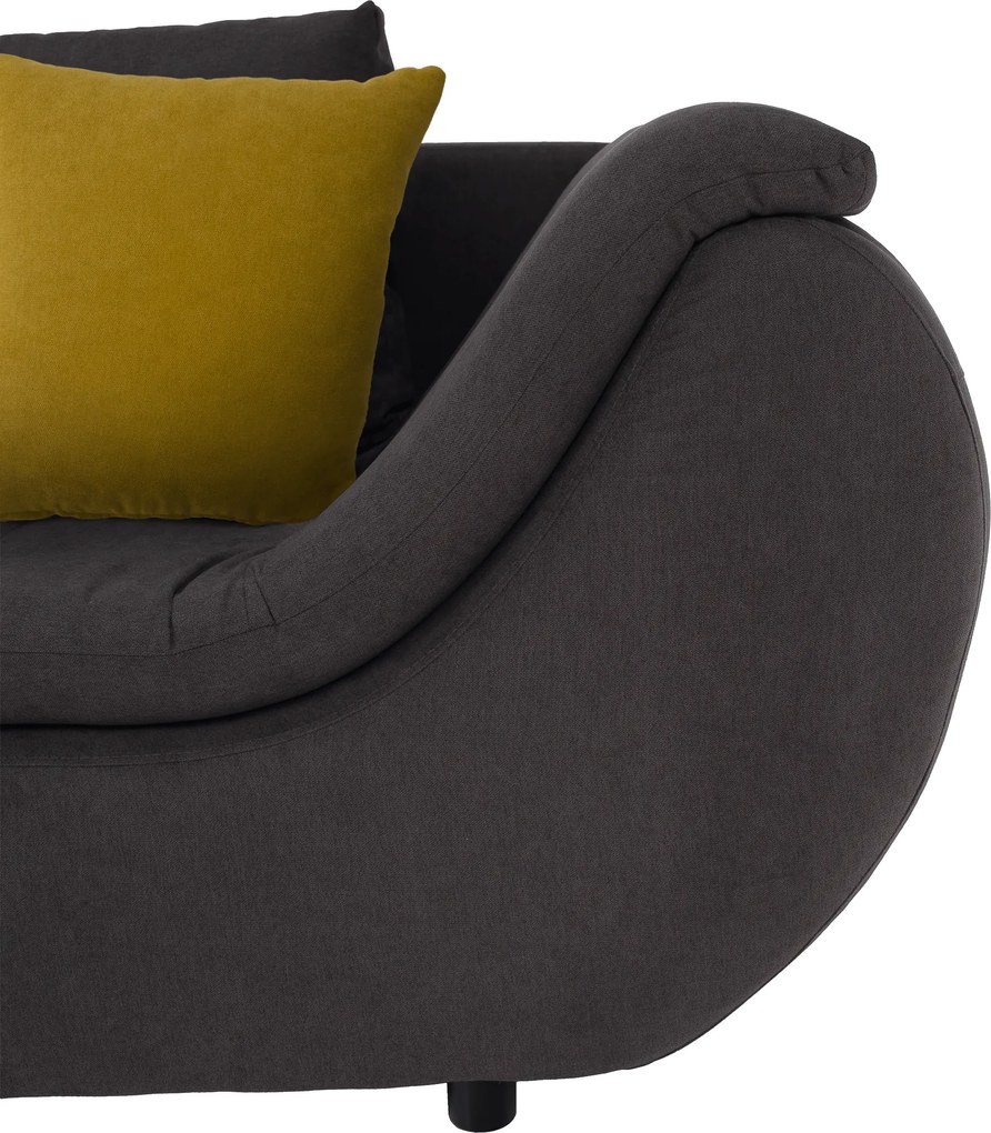 Ülőgarnitúra, szürkésbarna/sárga, szövet, balos, BRATO