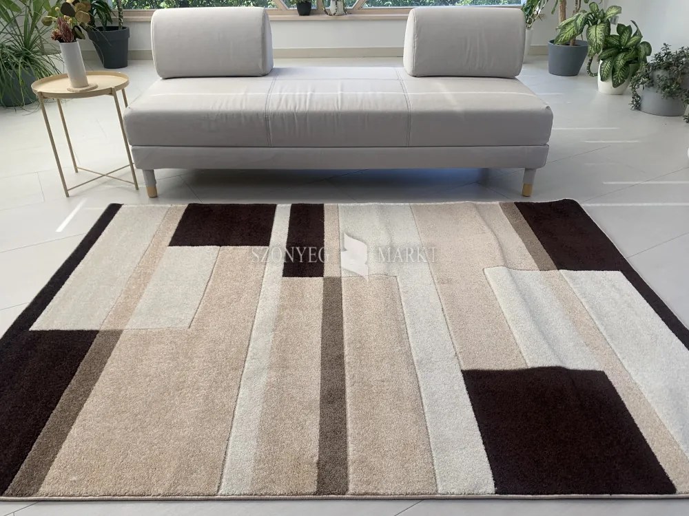 Comfort 4738 bézs modern szőnyeg 60 cm-es szett