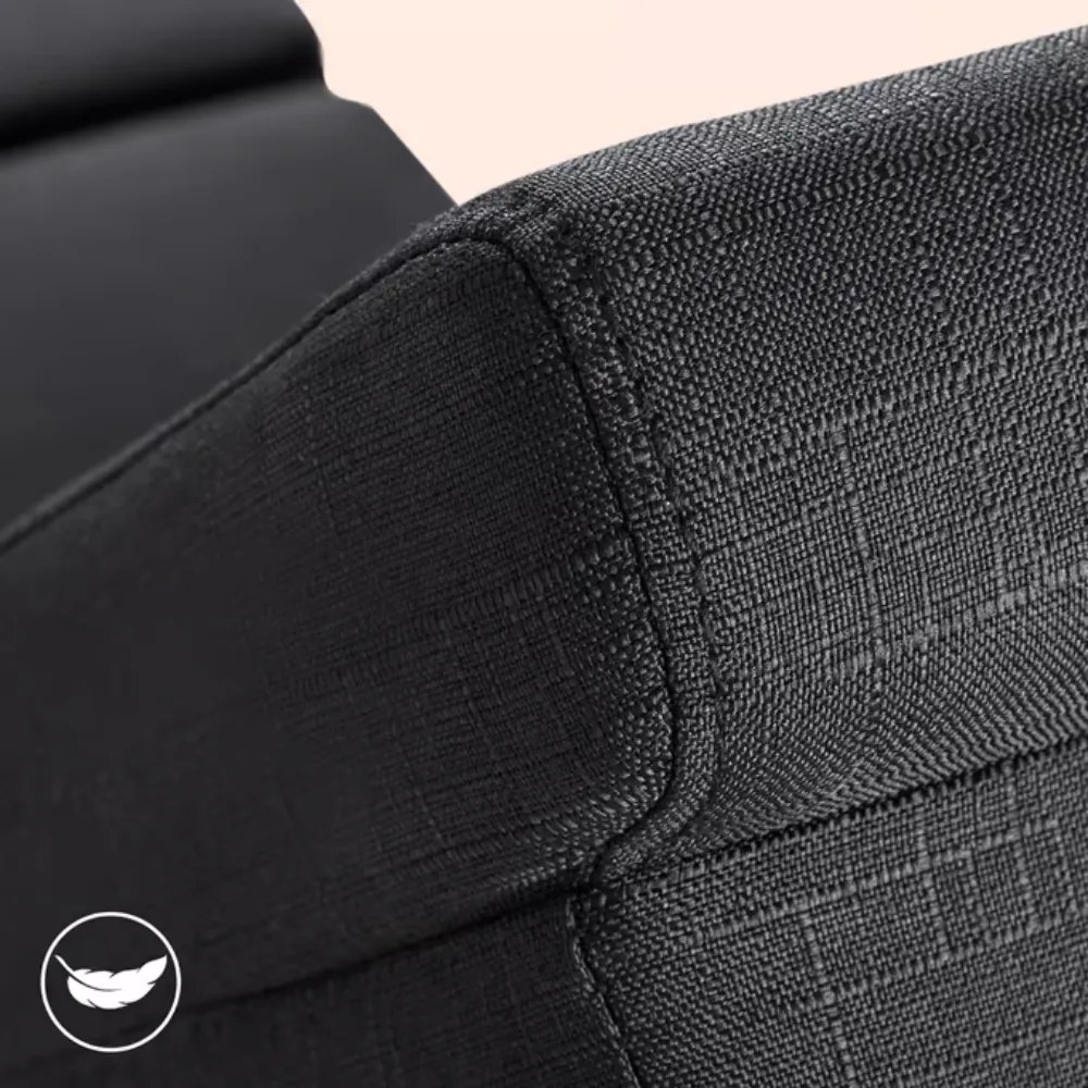 LONDON relaxfotel masszázs- és fűtési funkcióval, 186x55x89 cm, antracit Casaria