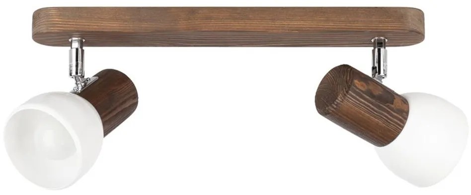 Spot-Light DO2225256 - NEL 2xE27/15W/230V mennyezeti spot borovi