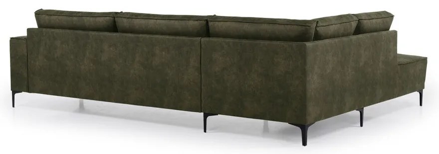 Zöld bőrutánzat sarokkanapé (bal oldali) Copenhagen – Scandic