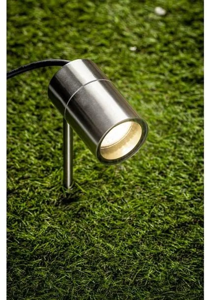 Lámpa Kerti lámpatest GRAZIE, GU10, max.20W, IP44, AC220-240V, 50-60Hz, kábel 1,5 m csatlakozóval, inox