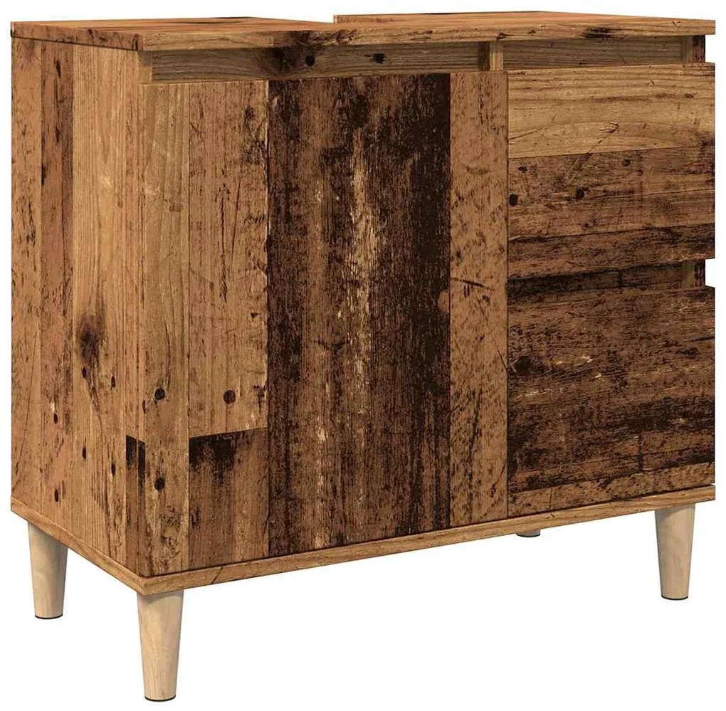 antik fa színű mosdószekrény 65 x 33 x 60 cm