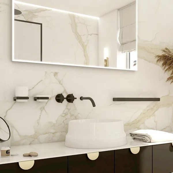 NIMCO MAC készlet-31K-T-90 -Szappan adagoló, fogkefe állvány és fali kampó MAYA