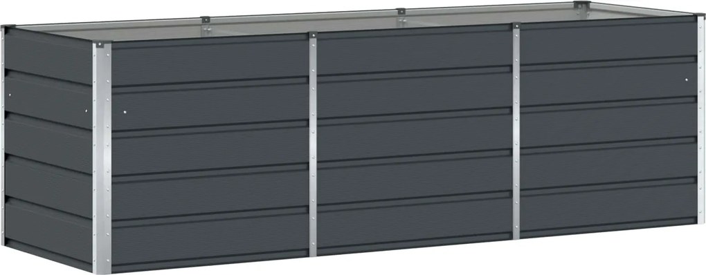 vidaXL Növénytartó Antracit 240 x 80 x 75 cm Acél